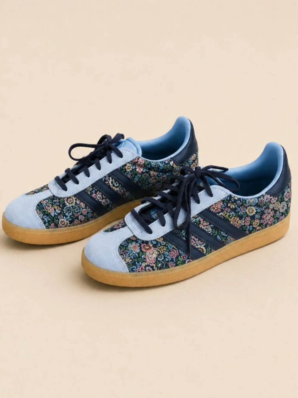 Adidas Gazelle J x Liberty London Floral Embroidery Sneakers JH5207 Women's 7